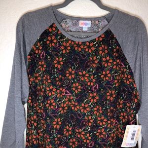 LuLaRoe Floral & Paisley Randy BNWT 3/4 Sleeve 2X